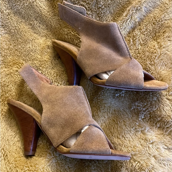 Lux Leather Anthropologie Heels - Picture 1 of 9
